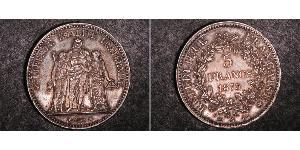 5 Franc Dritte Französische Republik (1870-1940)  Silber 