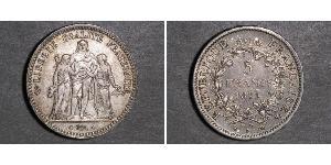 5 Franc Dritte Französische Republik (1870-1940)  Silber 