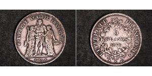 5 Franc Dritte Französische Republik (1870-1940)  Silber 