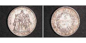 5 Franc Dritte Französische Republik (1870-1940)  Silber 