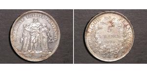 5 Franc Dritte Französische Republik (1870-1940)  Silber 