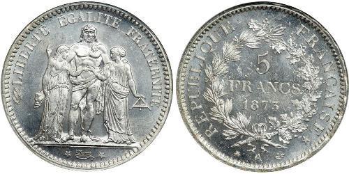 5 Franc Dritte Französische Republik (1870-1940)  Silber 