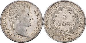 5 Franc Erstes Kaiserreich (1804-1814) Silber Napoleon Bonaparte(1769 - 1821)