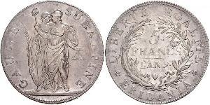 5 Franc Italian city-states Silber 