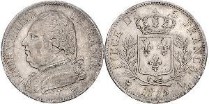 5 Franc Kingdom of France (1815-1830) Silber Ludwig XVIII (1755-1824)