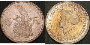 5 Franc Luxemburg Silber 