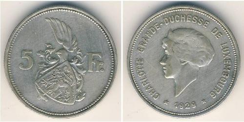 5 Franc Luxemburg Silber 