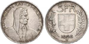 5 Franc Schweiz Silber 