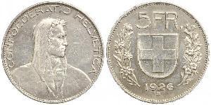 5 Franc Schweiz Silber 