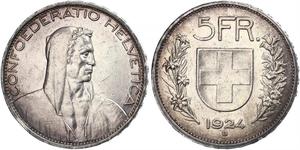 5 Franc Schweiz Silber 