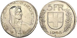 5 Franc Schweiz Silber 