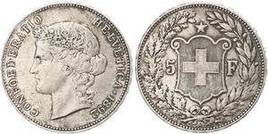 5 Franc Schweiz Silber 