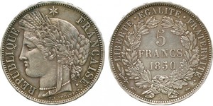 5 Franc Zweite Französische Republik (1848-1852) Silber 