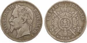 5 Franc Zweites Kaiserreich (1852-1870) Silber Napoleon III (1808-1873)