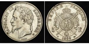 5 Franc Zweites Kaiserreich (1852-1870) Silber Napoleon III (1808-1873)