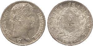 5 Franc First French Empire (1804-1814) Silver Napoleon (1769 - 1821)