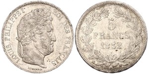 5 Franc France / July Monarchy (1830-1848) Silver Louis Philippe I of France (1773 -1850)