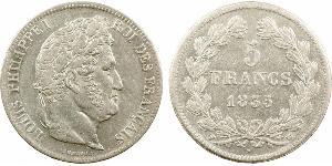 5 Franc France / July Monarchy (1830-1848) Silver Louis Philippe I of France (1773 -1850)