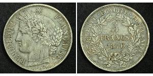 5 Franc French Second Republic (1848-1852) Silver 