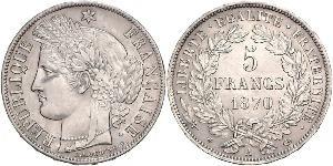 5 Franc French Second Republic (1848-1852) Silver 