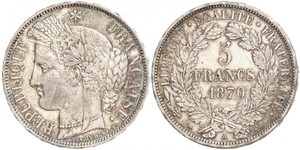 5 Franc French Second Republic (1848-1852) Silver 