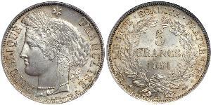 5 Franc French Second Republic (1848-1852) Silver 