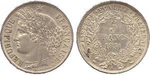 5 Franc French Second Republic (1848-1852) Silver 
