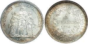 5 Franc French Third Republic (1870-1940)  Silver 