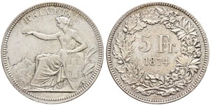 5 Franc Switzerland Silver 