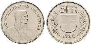 5 Franc Switzerland Silver 