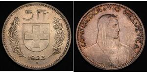 5 Franc Switzerland Silver 