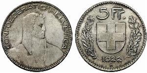 5 Franc Switzerland Silver 