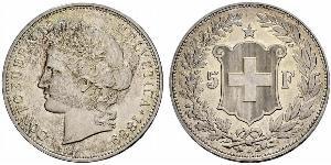 5 Franc Switzerland Silver 