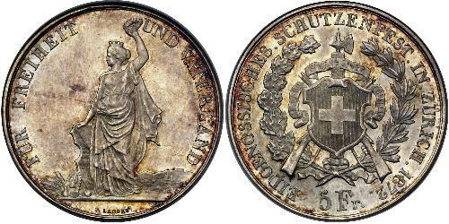 5 Franc Switzerland Silver 