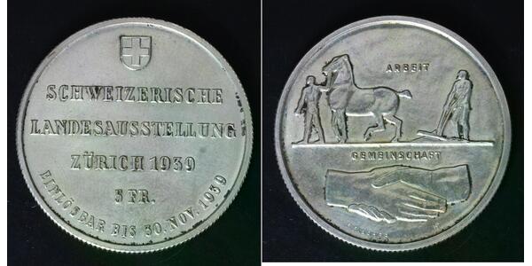 5 Franc Switzerland Silver 