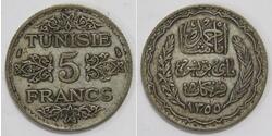 5 Franc Tunisia (1956 - ) Silver 