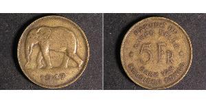 5 Franc Belgian Congo (1908 - 1960)  
