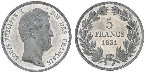 5 Franc July Monarchy (1830-1848)  Louis Philippe I of France (1773 -1850)