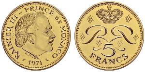 5 Franc Mónaco  Raniero III de Mónaco