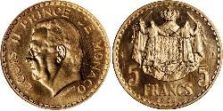 5 Franc 摩纳哥 (1297 - )  路易二世 (摩纳哥) (1870 - 1949)
