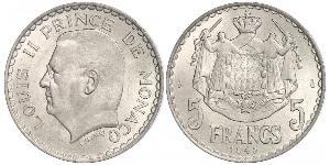 5 Franc 摩纳哥 (1297 - )  路易二世 (摩纳哥) (1870 - 1949)