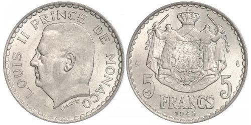 5 Franc 摩纳哥 (1297 - )  路易二世 (摩纳哥) (1870 - 1949)