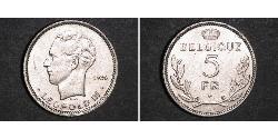 5 Franc Belgio  Leopoldo III del Belgio
