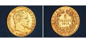 5 Franc 法蘭西第二帝國 (1852 - 1870) 金 拿破仑三世