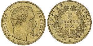 5 Franc 法蘭西第二帝國 (1852 - 1870) 金 拿破仑三世