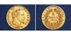 5 Franc 法蘭西第二帝國 (1852 - 1870) 金 拿破仑三世