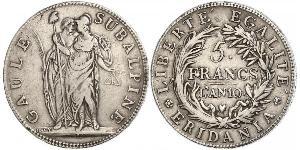 5 Franc Italian city-states 銀 