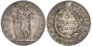 5 Franc Italian city-states 銀 
