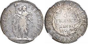 5 Franc Italian city-states 銀 