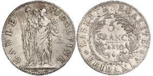 5 Franc Italian city-states 銀 